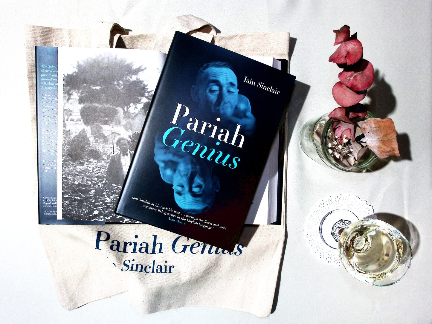 Iain Sinclair ~ Pariah Genius {hardback book & tote bag + reserved seat & Pina Colada | 20.06.24 | 7pm} *pre-purchase sold out but the event is still free entry with first come, first served seating & books*