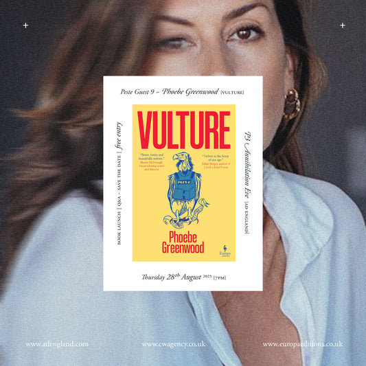 Phoebe Greenwood ~ Vulture {hardback book + reserved seat & beverage | 28.08.25 | 7pm}